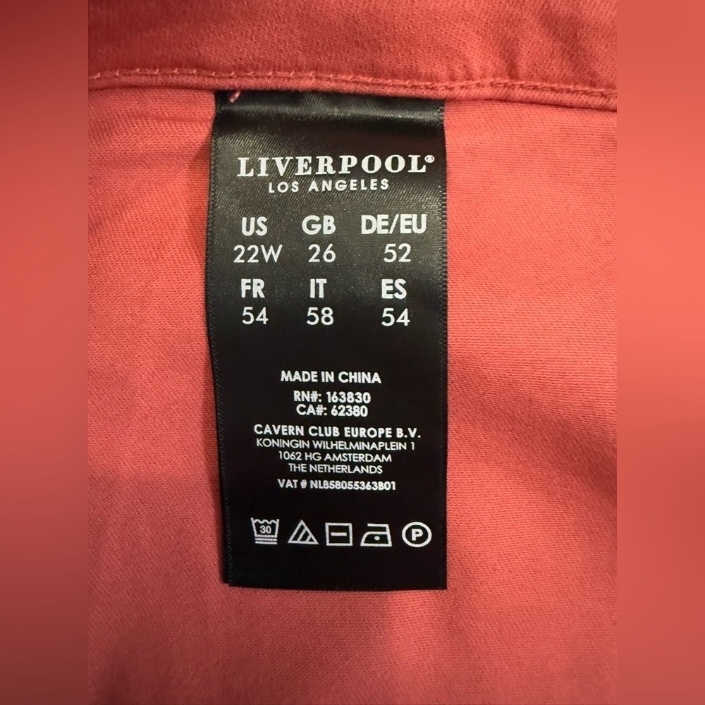 NWT Liverpool Women’s Dusty Cedar Cargo Pocket Shorts - Size 22W - Picture 9 of 11